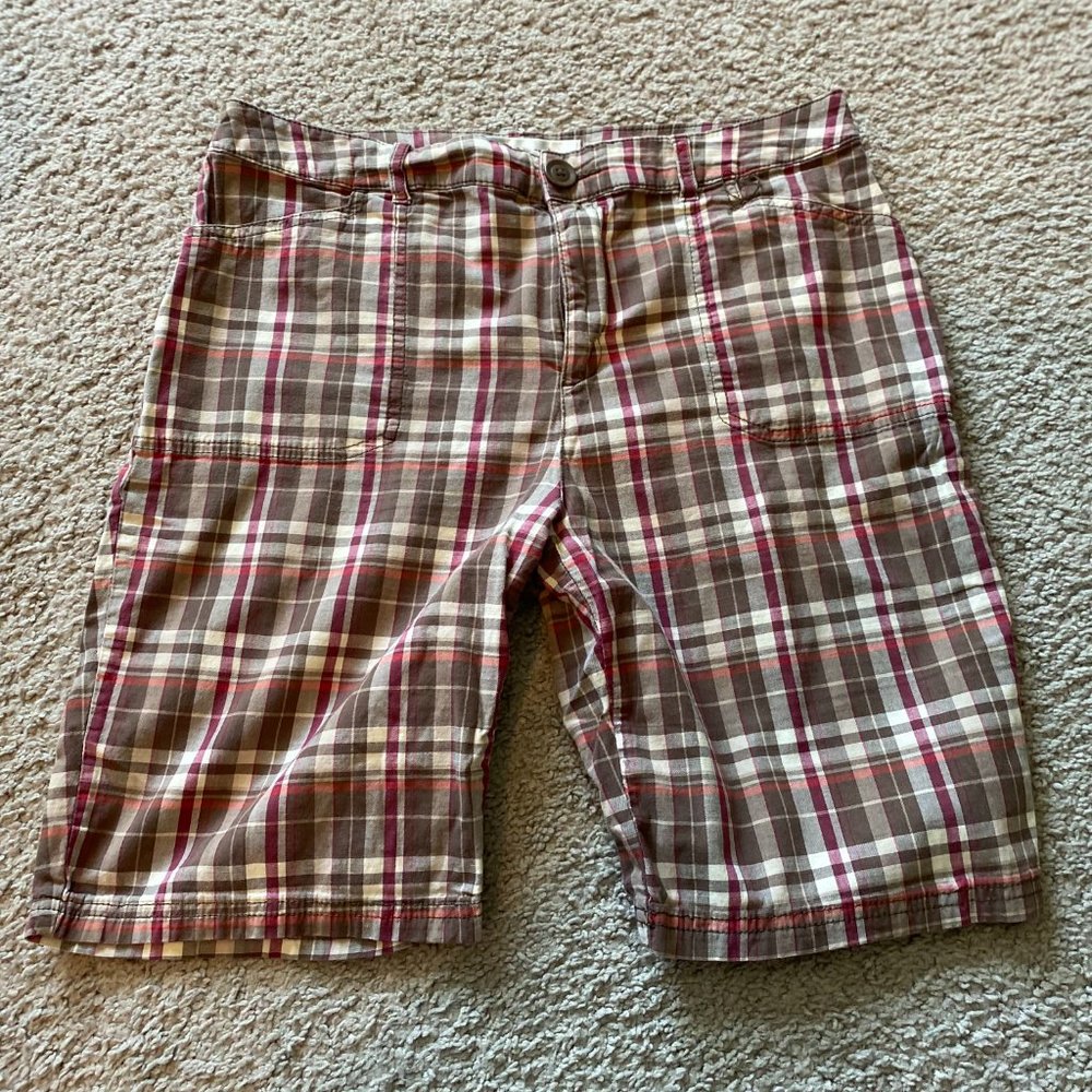 Croft & Barrow Brown Plaid Shorts